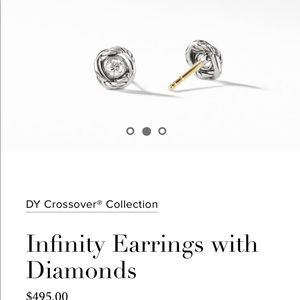 David Yurman infinity stud earrings. Authentic